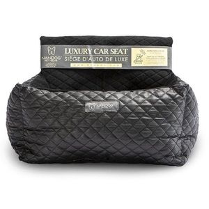 Nandog Luxury Quilted Dog Car Seat - Black